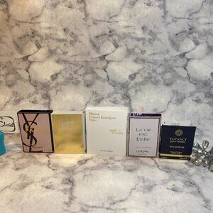 Lot of 5 Yves Saint Laurent,Mugler,MFK,Lancome,Versace,MonParis,Fluidity-5pc-NEW